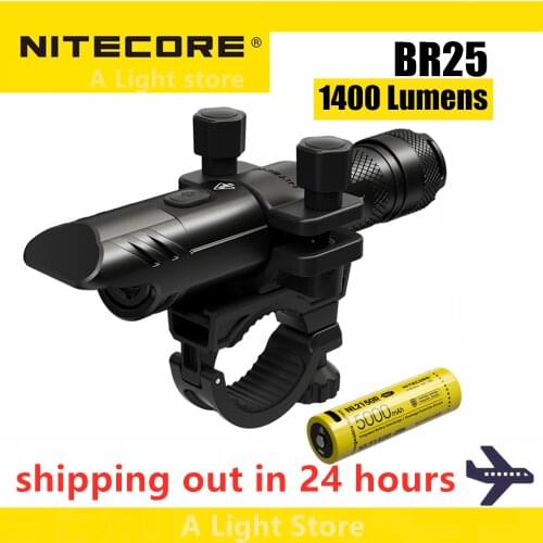 Original Nitecore BR25 Bike light 1400 Lumens SST-40-W LED Rechargeable Bike/ Bicycle Front Light Built-in 5000mAh Battery