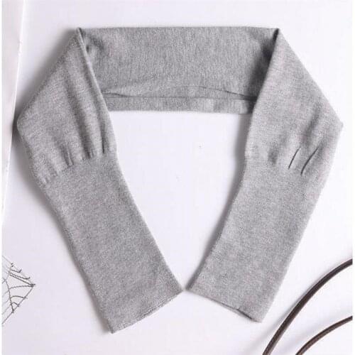 Summer Cotton Shawl Long-Sleeved Short-Sleeved Top Woman Solid Warm Thin Scarf Sleep Cervical Spine Windproof Grey Pashmina