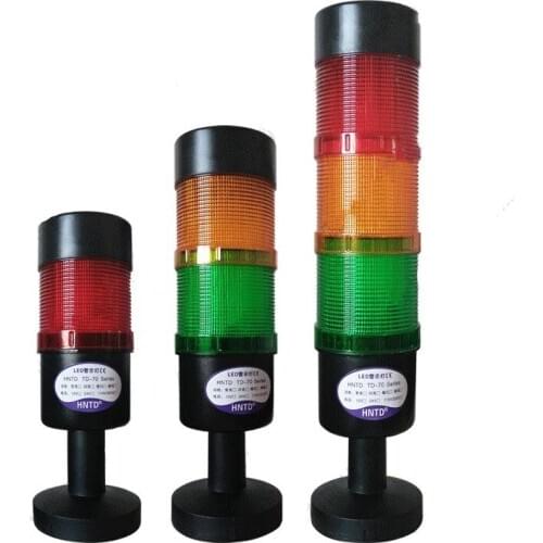 Dia 70mm LED Stack Lamp Industrial Signal Tower Alarm Caution Light Multi-layers Safety Buzzer Sound Warning Light for Machines