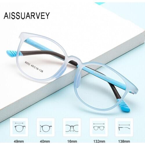 Tr90 Small Round Glasses Frames for Boy Eyeglasses Frame for Girl Optical Students Prescription Eye Wear Flexible Glasses Light