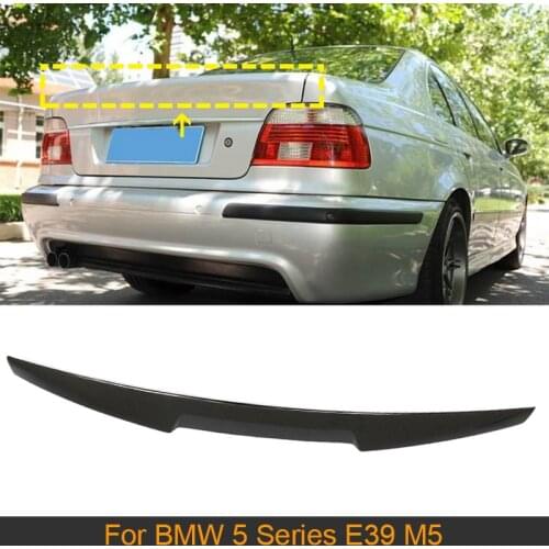 Carbon Fiber Car Rear Trunk Lip Spoiler Wing For BMW 5 Series E39 M5 1996 - 2003 Car Trunk Boot Lid Rear Spoiler
