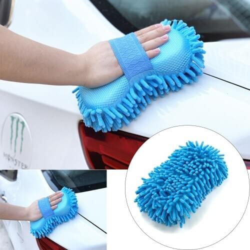 1pc Car Wash Gloves For Volkswagen Phaeton Phideon Variant Touran Beetle T-Cross T-Roc Atlas Amarok
