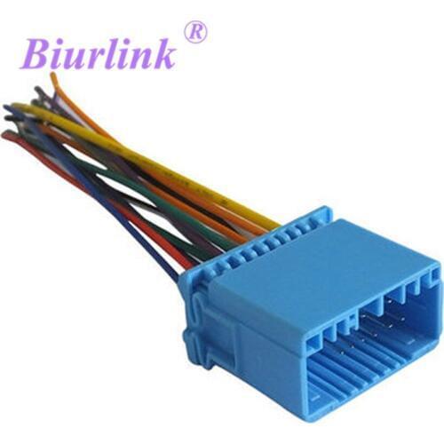 Biurlink 2Pcs Car Stereo Radio Harness Cable Adapter For Honda Fit Odyssey Buick
