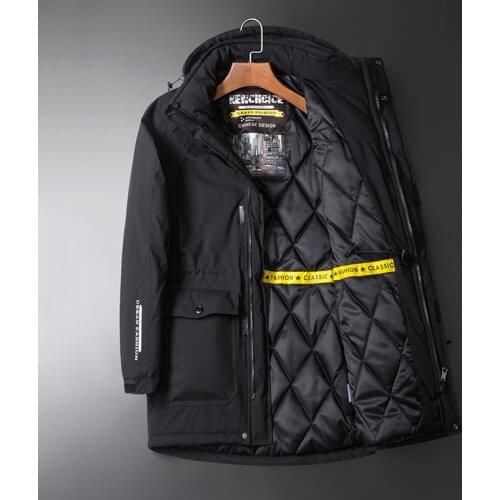 2021 Winter Casual Classic Long Collar Thick Parkas Jacket Coat Men Outwear Hooded Pockets Waterproof Jackets Parka Men Size 8XL