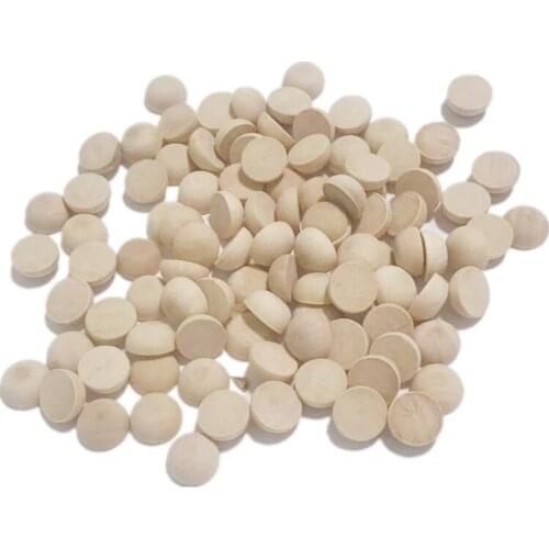 50PCS 12MM Half Wooden Beads for Crafts Unfinished Split Wood Balls Round Half Wood Beads Wood Craft Balls for DIY Art