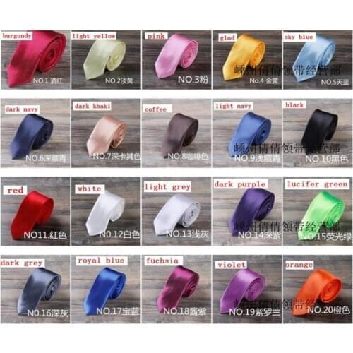 72pcs new fashion candy color 5cm slim tie/neck tie 50 color for choose
