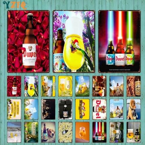 Belgium Beer Metal Plates For Living Room Home Wall Bar Art Kitchen Vintage Decor30X20CM DU-10472B