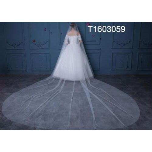 Free Shipping Real Photos 3M White/Ivory Wedding Veil long simple Bridal Veil Head Veil Wedding Accessories Hot Sell EE3059