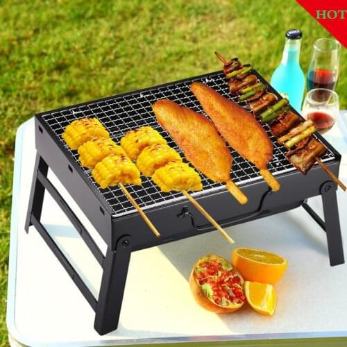 Household Healthy and Detachable Cleaning Barbecue Rack Mini BBQ Charcoal Barbecue Rack Outdoor Folding Portable Barbecue Stove