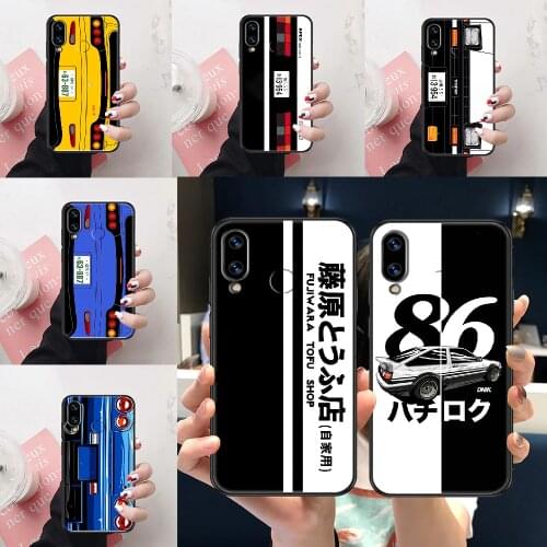 Initial D AE86 Anime Phone Case For Huawei Honor 6A 7A 7C 8A 8X 8 9 9X 10 10i 20 Lite Pro black fashion coque art funda 3D shell