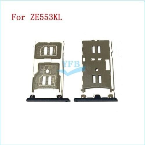 10pcs SIM Card Tray Holder For Asus Zenfone 3 Zoom ZE553KL Sim Card Reader Slot Socket Replacement Parts