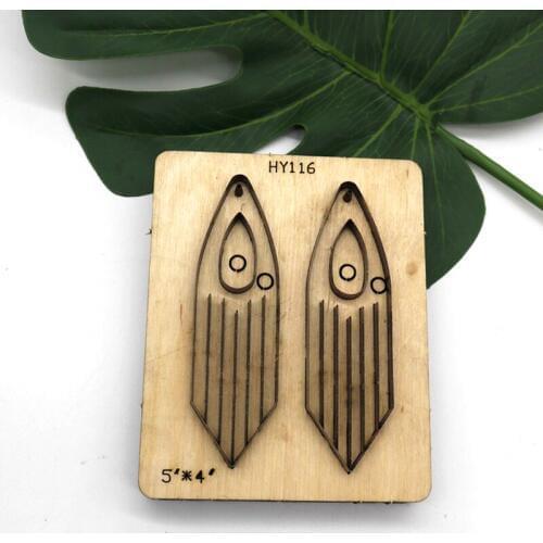 DIY leather craft tassel earring die cutting knife mould hand punch tool pattern