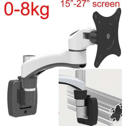 DL-FE111P 8kg 10" 23" 27" tiltable 360 rotate aluminum lcd wall MOUNT monitor office partition bracket shelf 0-8KG