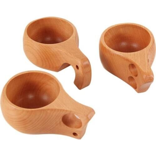 Eco-Friendly Wooden Cups Traditional Outdoor Wood Wine Cups Travel Portable Fashion Durable Coffee Tea Cup for Home Gifts