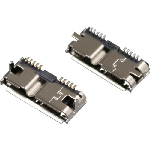 100Pcs Micro B USB 3.0 Female 10Pin PCB Soldering Socket Connectors