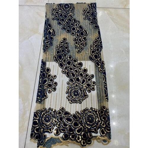 Good design big flower French tulle lace fabric with sequins net lace fabric 4 JRB-61524 for nice dress