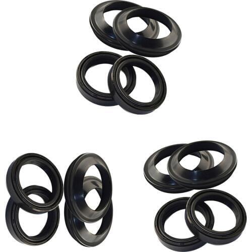 3pcs Front Fork Oil Seal Kit For Motorcycles Repairs - 41x54x11mm + 41x54mm