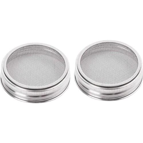Stainless Steel Jar Lids Mesh Strainer Seed Germination Lid Kit for Mason Jar Sprout Growing Home Supplies,70mm