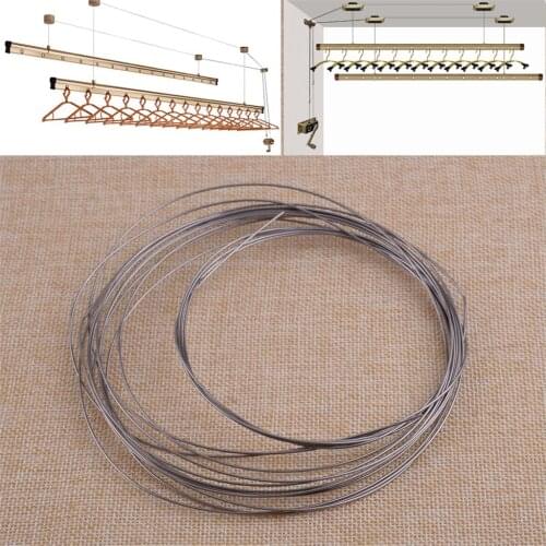 LETAOSK 5M 1mm Silver 304 Stainless Steel Bright Single Hard Wire Hanging Fastening Craft Decorating