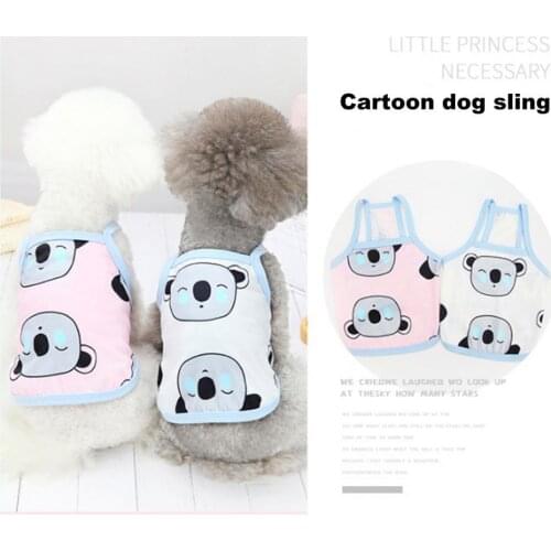 Pet Blouse Cartoon Pattern Breathable Cotton Puppy Suspender Vest for Summer