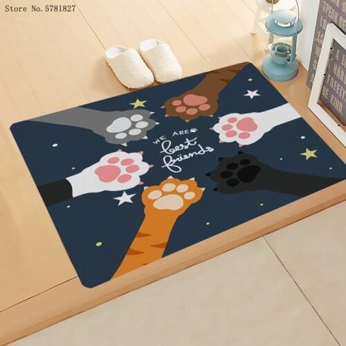 Cat Paw Small Door Mat Animal Palm Doormat 3D Print Home Custom Cartoon Floor Rug For Bedroom Carpet Colorful Mat Decoration