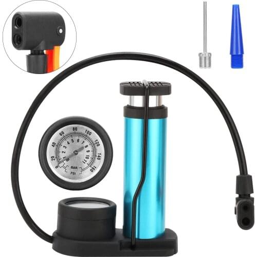 MiniPortable Bike Pump Ball Tire Inflator Foot Pump Schrader Presta Valve Bicycle Hand Pump Motorcycle Electric Bicycle Air Pump