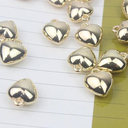 10pcs 15x17mm gold rhodium plated Heart Charms Nacklace Pendants for Necklace Making DIY Jewelry Making Gifts Jewelry
