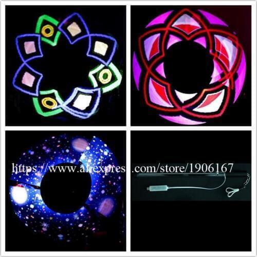 New Programmable 100 Led Pixels Visual Poi Full-Color Lamp LED Stick Nunchuck USB Graphic Poi With Free Software ( Driver )