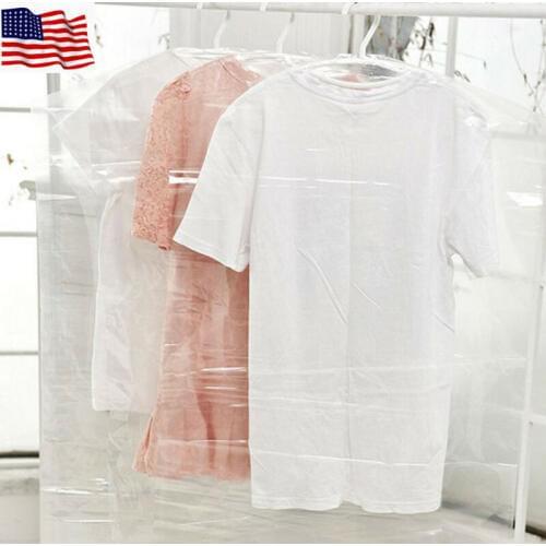 Transparent Clothing Dust Bag 20pcs Coat Clothes Garment Suit Cover Bags Dustproof Hanger Storage Protector Garment Bag Hanging
