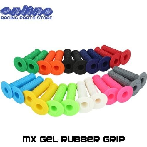 Gray MX Gel Rubber HandleBar Grip For CR CRF XR YZ WR TTR KX KLX RMZ RMX RM TC TE FC FE ATV Enduro Motocross Dirt Pit Bike