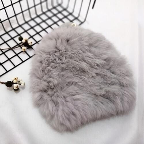 Rabbit fur hat women winter cap plus velvet cold-proof warm fur hat girl woolen cap ear hat