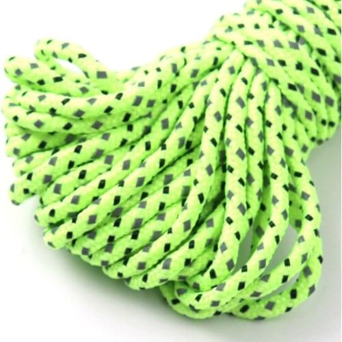 50M Reflective Tent Rope Guylines Nylon Tent Line Cut Line Cord Rescue Umbrella Paracord Rope Camping Hiking Tent Accessories
