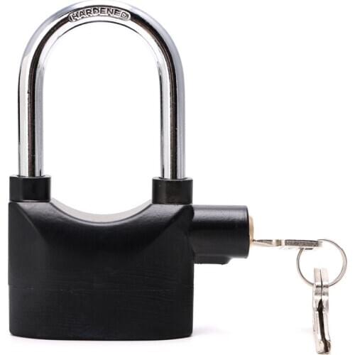 Waterproof Siren Alarm Padlock Alarm Lock for Motorcycle Long Beam Bike Bicycle