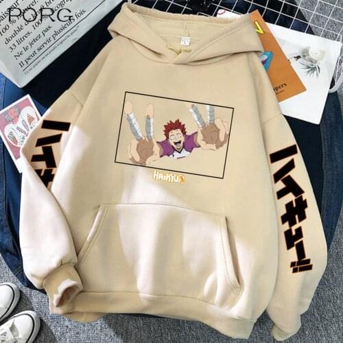 Funny Hoodies Haikyuu Men Women Pullovers Hoodies Sweatshirts Kawaii Streetwear Tops