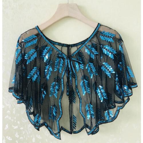 Womens Sequin Beaded Shawls And Wraps For Party Dresses Sequined Shawl Summer Lace 2425
