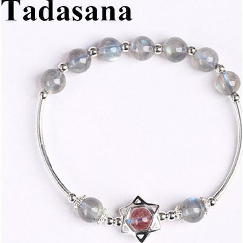 Woman Bracelet Jewelry Moonstone Six-star Friendship Bracelets Natural Stone Beads Wholesale