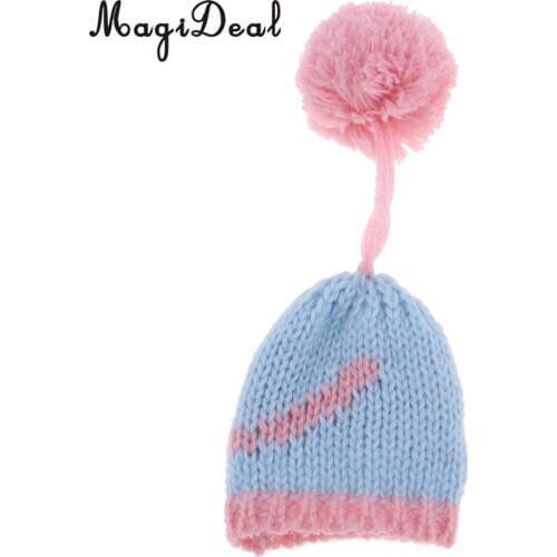 1/6 Stylish Winter Garment Accessory - Knitted Woolen Beanie Hat Ski Cap For for Kurhn Girl Dolls Christmas Dress-up
