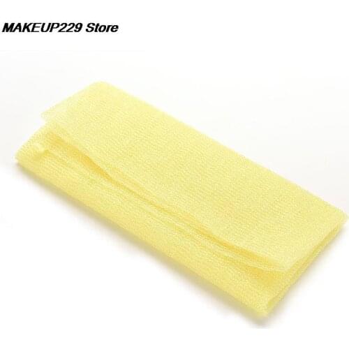 1PC Nylon Japanese Exfoliating Beauty Skin Bath Shower Wash Cloth Towel Back Scrub 3 Colors Towel Sponges & Scrubbers 90cmx30cm