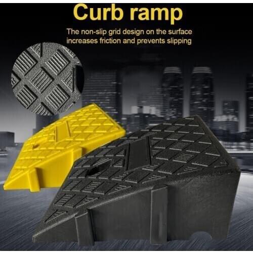 1pcs Portable Lightweight Plastic Curb Ramps - Heavy Duty Plastic Threshold Ramp Kit Set For Driveway, Loading Dock, Sidewalk
