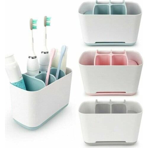 1pcs Toothbrush Toothpaste Holder Case Shaving Makeup Brush Electric Toothbrush Holder Organizer Stand Bathroom Accessories