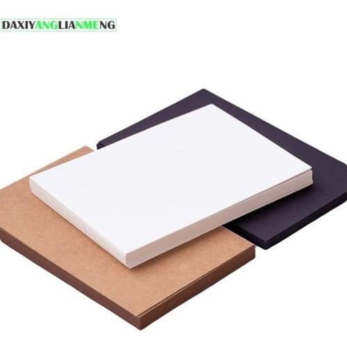 100pcs free shipping A6 size 10cm x 15cm Kraft paper 350gsm card paper, DIY gift packing cardboard paper blank postcard