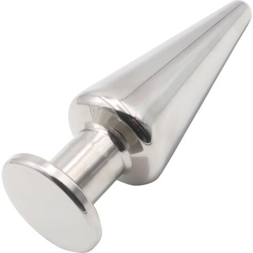 115*40*20mm Stainless Steel Cone Shaped Super Heavy Metal Anal Butt Plug Vaginal Massage Masturbation Sex Tool Couple Irritating
