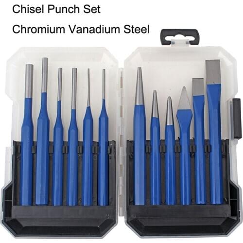 12pcs/Set 3-8mm Center Positioning Punch Alloy Chisel Punch Set Punch Pin Chisel Rivet Screw Mark Hole Woodwork Carve Set