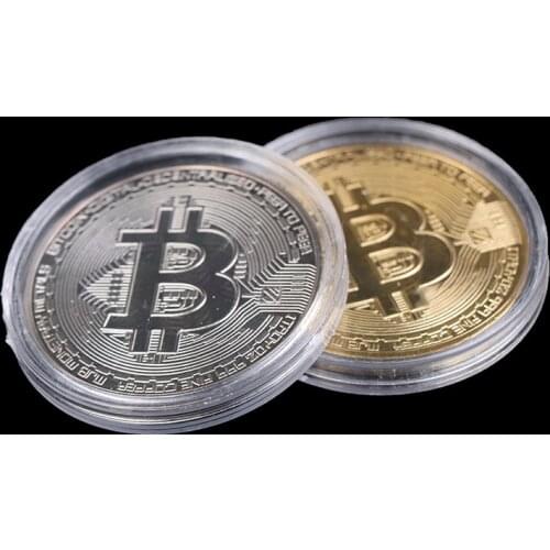 2pcs Metal Bitcoin Collectible BTC Coin Pirate Treasure Props Toys For Party
