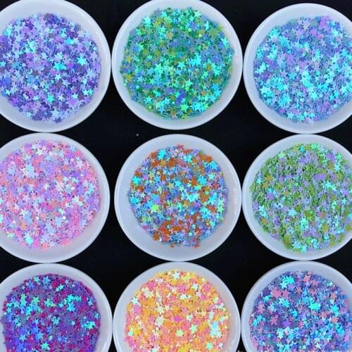200g 3/4/5mm Mixed Sequins PVC Flat Five-pointed Star Loose Sequin Paillettes for Jewelry Making DIY Accessories