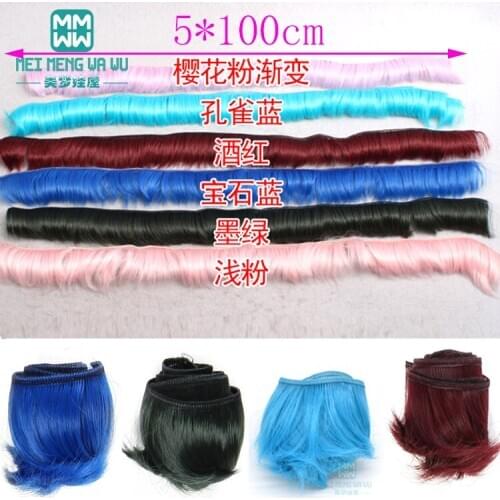5cm*100cm Blue/black, etc. Bangs hairstyle hair for dolls fits 1/3 1/4 SD/BJD dolls wigs