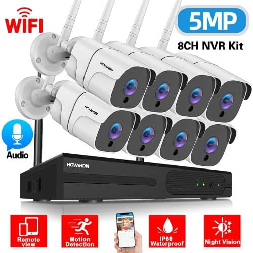 8 Channel Wifi NVR Kit 5MP Outdoor Waterproof IP Security Camera Wifi Wireless Set 8CH CCTV Video Surveillance Camera System Set