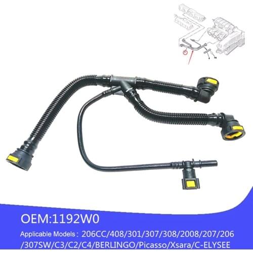 Car Engine Exhaust Crankcase Breathing Exhaust Antifreeze Pipe For Citroen Peugeot 206 207 208 2008 307 308 408 Auto Accessories
