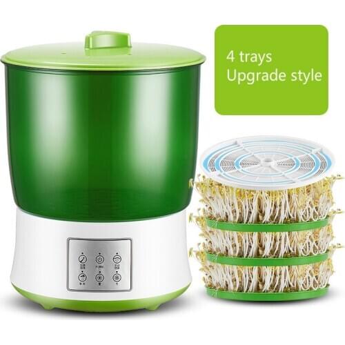 220V Bean Sprouts Machine Home Automatic Thermostat Green Seeds Growing Germinator Large Capacity Seedling Growth Bucket