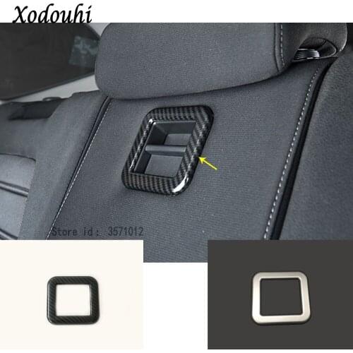 Car Garnish Trim ABS Silver/Carbon Fibre Rear Seat Adjustment Adjust Upside Lamp Frame For Honda CRV CR-V 2017 2018 2019 2020